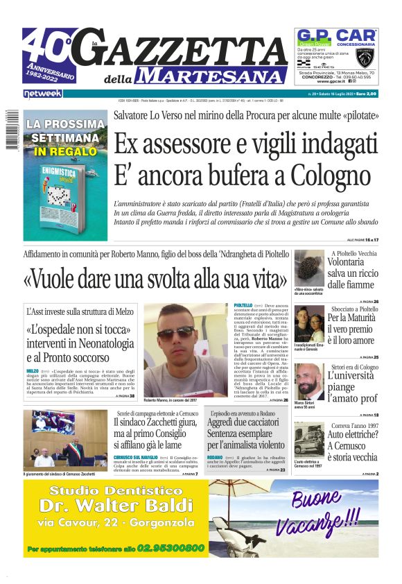 Gazzetta della Martesana 16/07/2022
