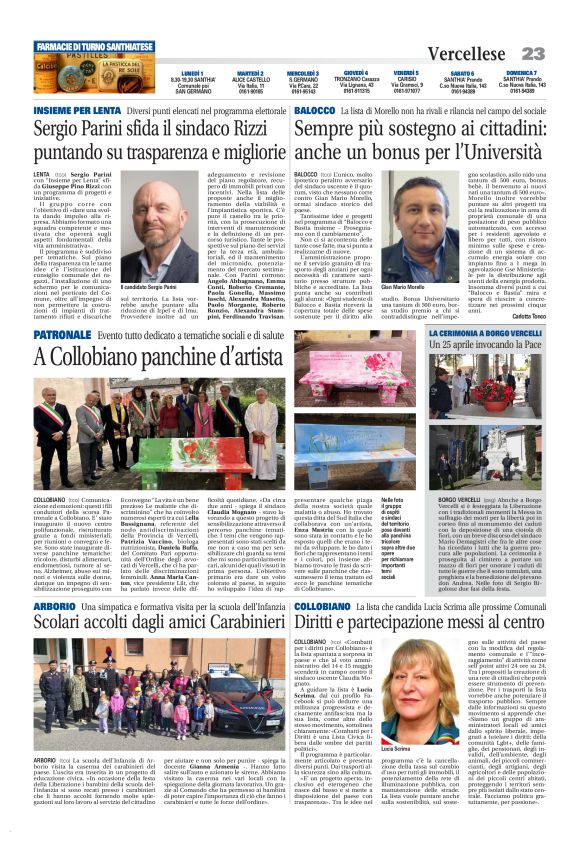 Notizia Oggi Vercelli 01 05 2023