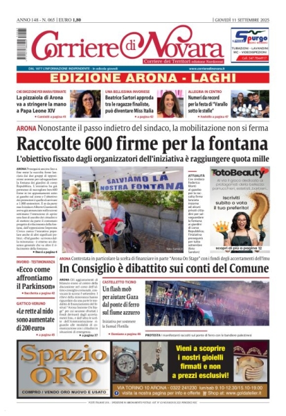 Corriere di Novara edizione Arona e Laghi