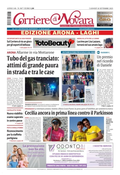 Corriere di Novara edizione Arona e Laghi