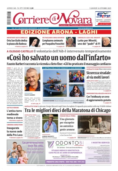 Corriere di Novara edizione Arona e Laghi
