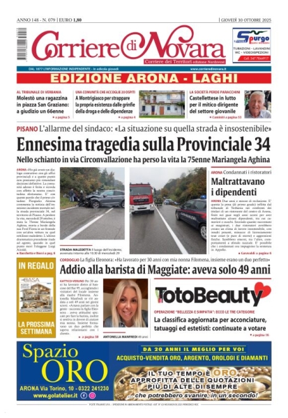 Corriere di Novara edizione Arona e Laghi