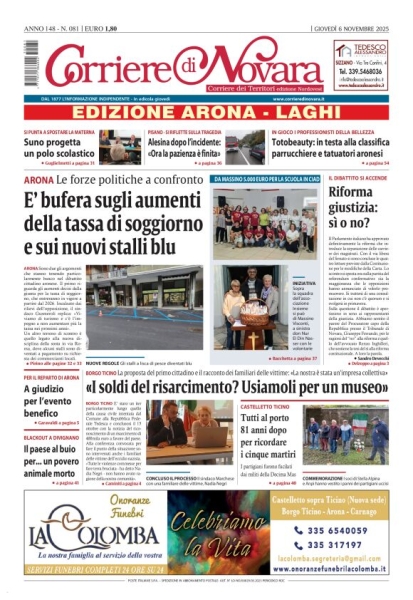 Corriere di Novara edizione Arona e Laghi
