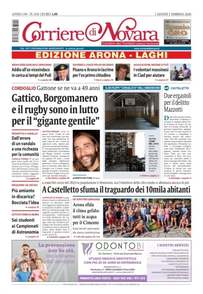 Corriere di Novara edizione Arona e Laghi