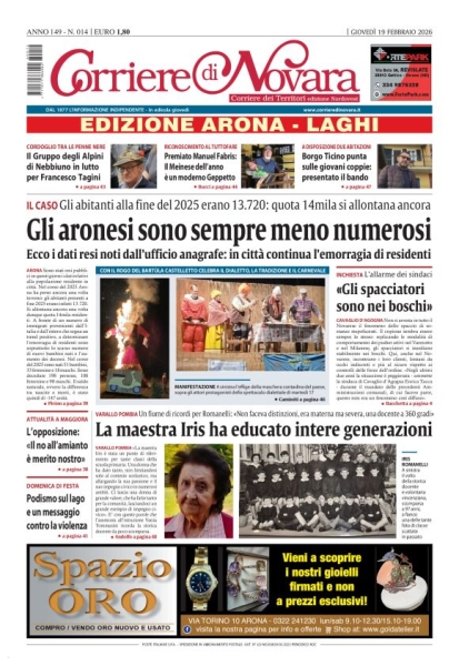 Corriere di Novara edizione Arona e Laghi