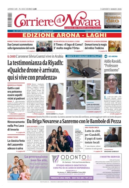 Corriere di Novara edizione Arona e Laghi