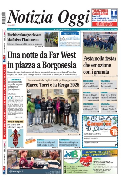Notizia Oggi - Borgosesia